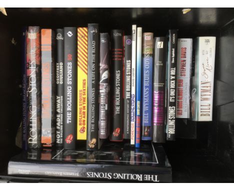 A collection of Rolling Stones books.