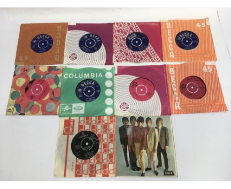 Ten 7inch singles and EPs from the 1960s including 'See Emily Play' by (The) Pink Floyd, 'Five By Five' by The Rolling Stones