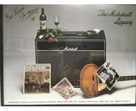 A collection of music related prints and posters including one possibly bearing a Jim Marshall signature, a limited edition p