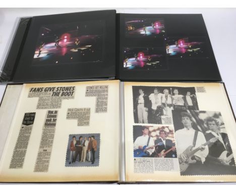 An interesting and unique collection of Rolling Stones memorabilia comprising six albums of original photographs of live perf