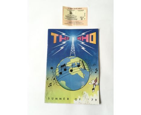 A Who concert program from 1979 together with a ticket from their appearance at The Empire Wembley Stadium on 18th August, 19