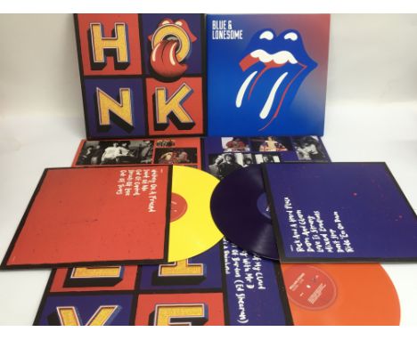 A Rolling Stones 4LP coloured vinyl set of 'Honk' plus a 180g 2LP set of 'Blue &amp; Lonesome'. Condition on all is NM.