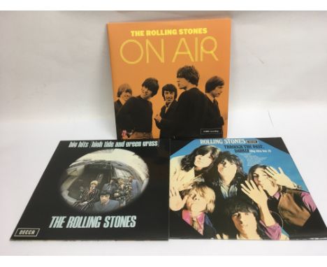 Three Rolling Stones LPs comprising 'On Air' a 2LP set on 180g vinyl plus reissues of 'Hight Tide And Green Grass' and 'Throu