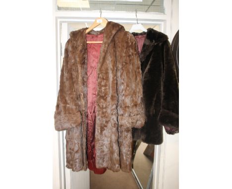 TWO VINTAGE FUR COATS