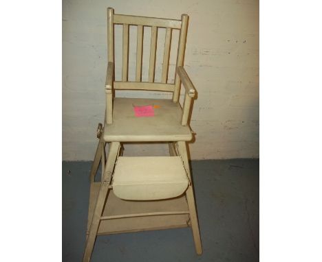 A VINTAGE CHILD'S HIGH CHAIR