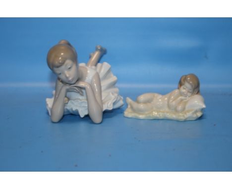 A NAO FIGURINE TOGETHER WITH A LLADRO FIGURINE  (2)