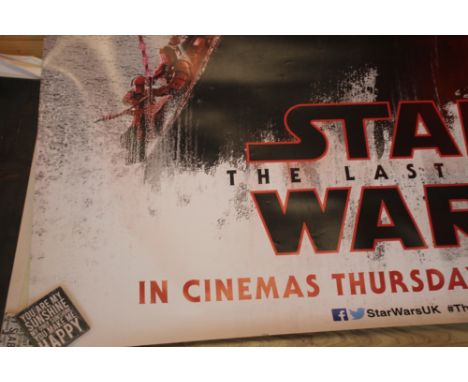 CINEMA POSTERS - STAR WARS 'THE LAST JEDI', 2017, width 154 cm together with 'From The Makers of Lord of The Rings MORTAL ENG