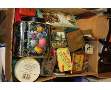 A QUANTITY OF VINTAGE TINS