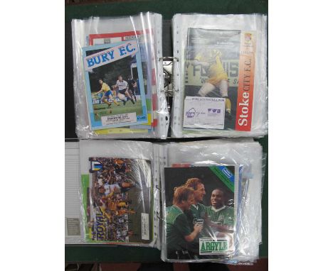 Bradford City Away Programmes, 1988-9 to 91-2 large quantity, including at Uriksdals. IFK, Heby, Almhults, Glasvallan, Vilans