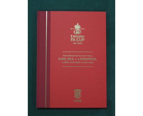 Hardback 2022 F.A Cup Final Liverpool v. Chelsea, limited edition football programme, Number 463 of a print run of 2410 copie