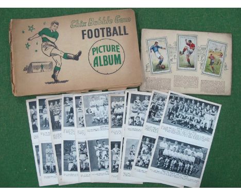 Chix Bubble Gum Football Picture Albums, Series one (complete) and two (eleven cards absent), other trade cards.