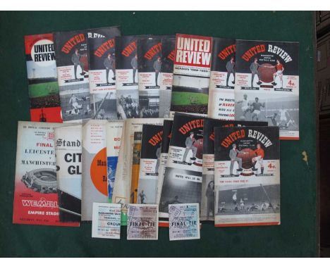 Manchester United Programmes, 55-6 v. Portsmouth, 56-7 v. Dortmund, 57-8 v. West Brom, Nottingham Forest, Ipswich, away at Wo