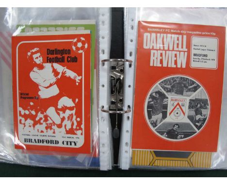 Bradford City Away Programmes, 1974-5 twenty-five issues, including at Alvechurch - Friendly. 75-6 twenty-eight issues includ