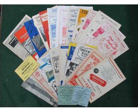 1959-60 Bradford City Away Programmes, including at Halifax, Barnsley, F.A Cup plus ticket and league, Rochdale - F.A Cup plu