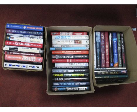 Signed Autobiographies and Football Books, including Geoff Hurst, Jack Charlton, Tony Currie, Allen Clarke, Dave Mackay, Bobb