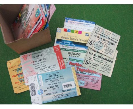 Tickets - Big Match including Northern Ireland Euro 2012 Qualifying. 1963 Tottenham v. Bratislava, Belgrade 1972 Wolves v. Ki