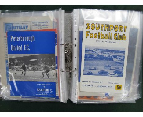 Bradford City Away Programmes 1971-2 Twenty-Five Issues, including at Plymouth plus ticket, 72-3 twenty-six issues including 