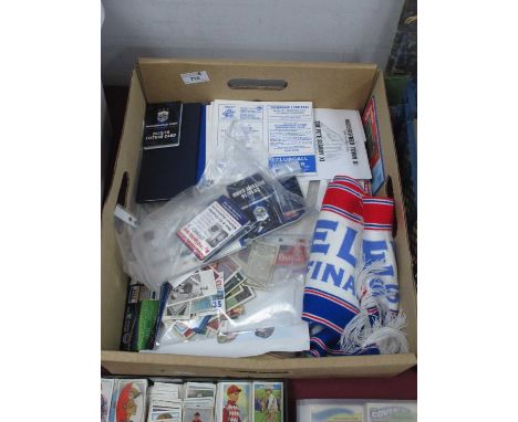 Huddersfield Town Season Tickets, fixture cards, first day covers, trade cards, including Pinnace, Topps, A&amp;B.C, Topical 