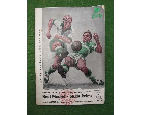 1959 European Cup Final Programme, Real Madrid v. Stade Reims.