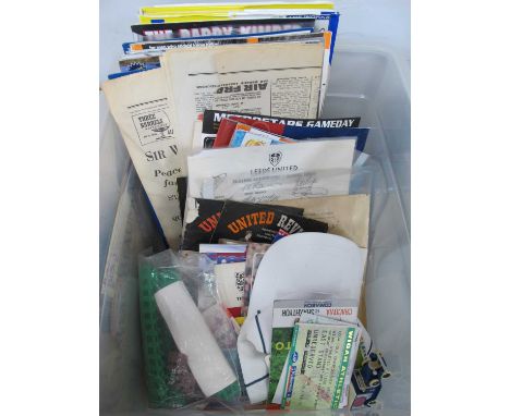 Football Books, programmes, facsimilie autographs, tickets etc:- One Box