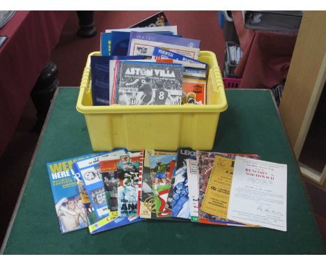 Minor Cups and Representative Football Programmes, include Anglo Italian from the early 1970s, F.A County Sunday Cup, Texaco,