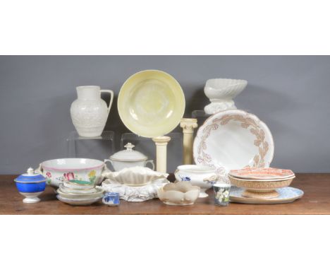 A large group of 19th and 20th century British porcelain,  to include Copeland, Belleek, Royal Doulton, Minton's, Royal Worce