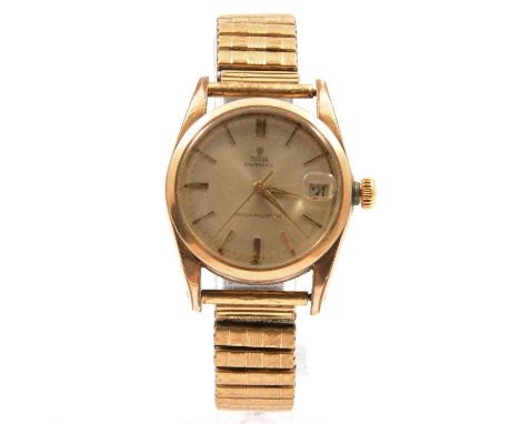 Tudor - a gentleman's Oysterdate wristwatch, circular champagne baton dial with centre seconds hand and date aperture with cy