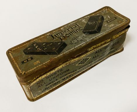 VINTAGE DOMINOES SET IN A TIN