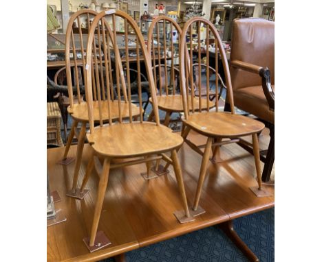 FOUR ERCOL DINING CHAIRS