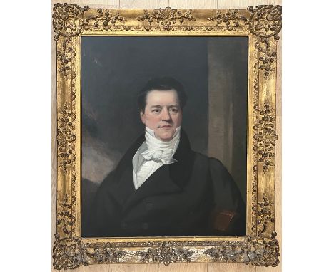 STUDIO OF SIR THOMAS LAWRENCE 1769-1830 - PORTRAIT OF GENTLEMAN 62CM X 75CM - HAS BEEN RELINED, GOOD CONDITION