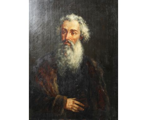 19th century Continental School, Portrait of a bearded gentleman, oil on panel, 40cm x 30.5cm Provenance: chalk inscription v
