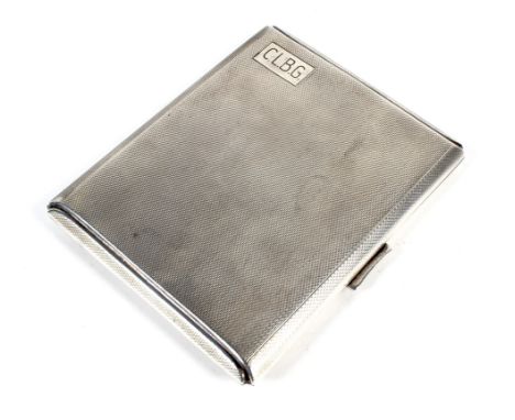 A George V silver Deakin &amp; Francis Ltd cigarette case, hallmarked 1920, with engine turned decoration and gilt interior, 