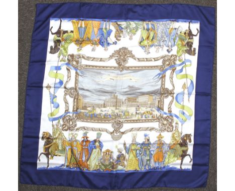 A Turqueries en L'Honneur de Mr de Troy Hermes silk scarf, designed by Christophe Donnadieu, issued in 2003, 90cm x 83cm