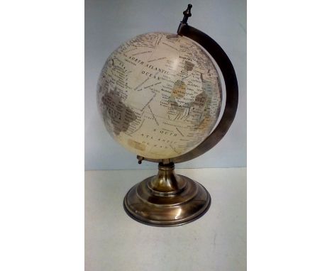 Revolving desk globe, height 52cm 