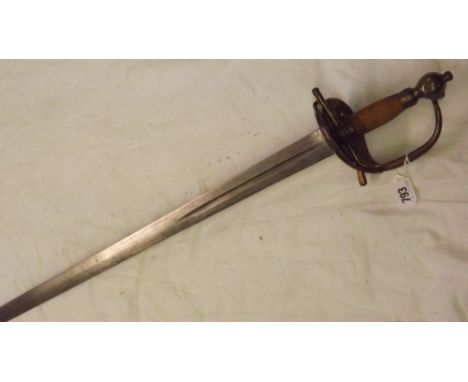 Bronze hilted hunting hanger w/ claymore blade   