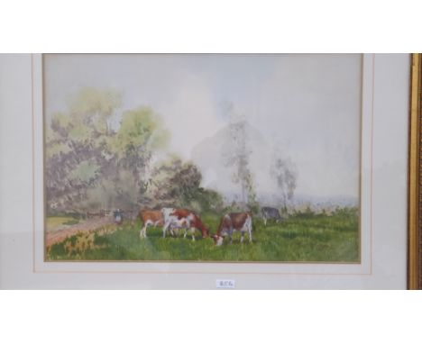 HUTTON MITCHELL  - Cattle grazing – 14 x 20 Signed  