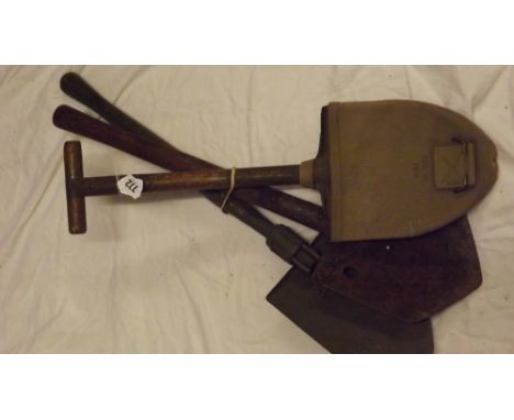 Three Entrenching tools       