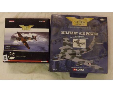 Two boxed scale Corgi models of a Victor and a  Boulton Paul Defiant