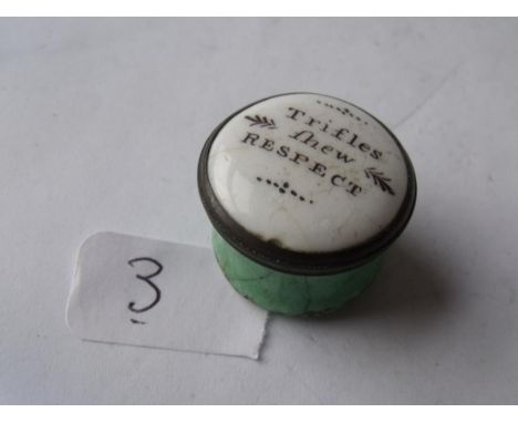 Bilston antique enamel patch box     