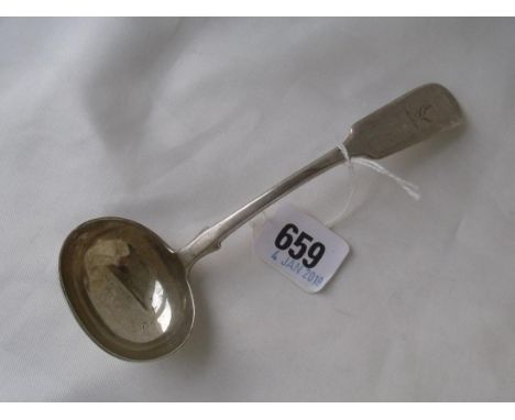 Fiddle pattern crested sauce ladle Lon. 1894 By GMJ  