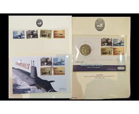 Stamp Interest - The Westminster Royal Navy Stamp First Day Cover Collection, from Mercury.  Mostly numbered.