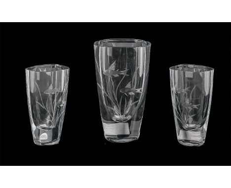 Stromberg Art Glass Vase No. B852 by Asta Stromberg c1955. Classic Vintage Asta Stromberg Art Glass design for Strombergshytt