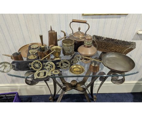 Large Amount of Copper, Includes Hammered Planter, a Heavy Kettle, Jug, Heavy Frying Pan etc. Full Heavy Box. 
