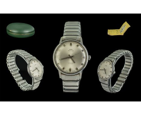 Royce Gents Mechanical Stainless Steel 17 Jewels Incabloc Wrist Watch. Date of Purchase 21st December 1970, Model No 02195. W