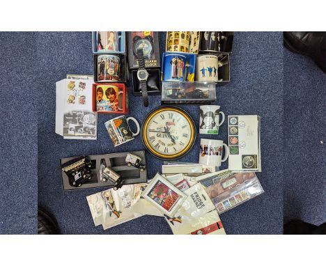 Beatles / Guiness Interest - Box of Collectables, Includes Guiness Boxed Alarm Clock, The Beatles Boxed Mugs, Guiness Boxed V