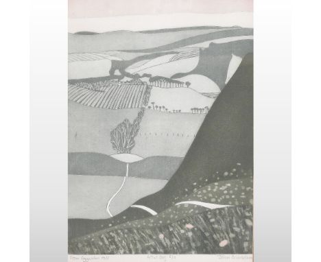 John Brunsden, (1933-2014), From Eggardon Hill, Dorset, lithograph signed in pencil and numbered 8/10, 60 x 44cm
