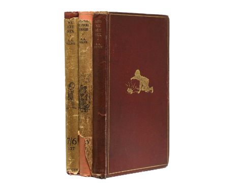 Milne (A.A.).Now We Are Six.London: Methuen, 1927, first edition, original cloth gilt, dust jacket, torn with partial loss.id