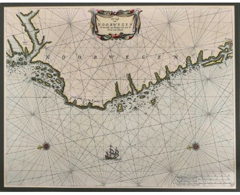 Sea Charts.Six Engraved Sea Charts of the Scandinavia Coast, including Pascaarte Van de Mont van de Witte Zee..; Caarte van N