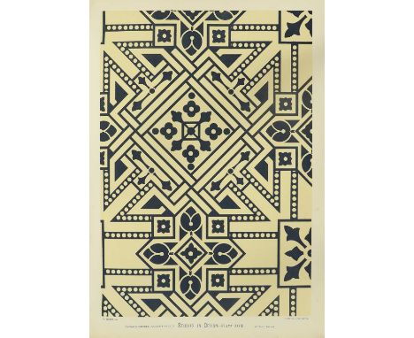 Dresser (Christopher). Studies in Design.London: Cassell, Petter and Galpin, no date [1874-76], folio, lithograph title, sixt