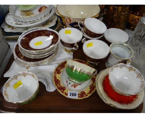 A quantity of cabinet tea ware by Royal Albert etc